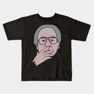 Jean Baudrillard Minimal Portrait - Philosophy Kids T-Shirt